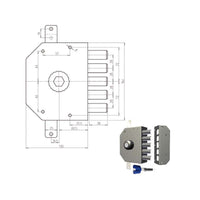 Serratura Sic.Triplice Dx Pompa 3200P Cr