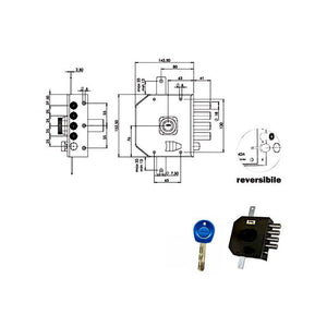 Serratura Sic.Triplice Dx Pompa Jm424 Moia