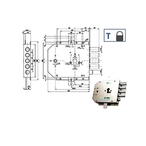 Serratura Sic.Triplice Dx Scrocco 85555 Mottura