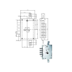 Serratura Sic.Triplice E63 668.0328.0G00 Iseo