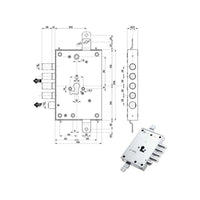 Serratura Sic.Triplice Sx 89857 Mottura