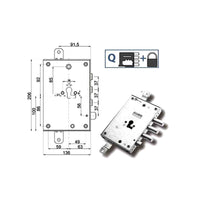 Serratura Sic.Triplice Sx 89857 Mottura