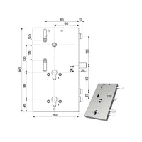 Serratura Sic.Triplice Sx 89F30 Mottura