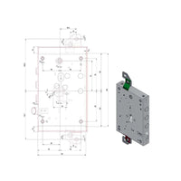 Serratura Sic.Triplice Sx Cil.1940Cer/63/37 Potent