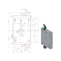 Serratura Sic.Triplice Sx Cil.1940Cer/73/28 Potent