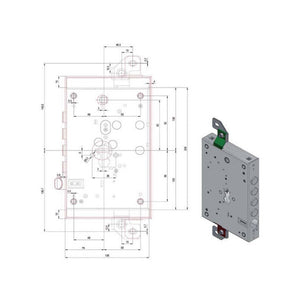 Serratura Sic.Triplice Sx Cil.1940Cer/73/28 Potent