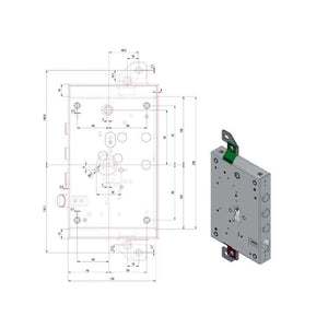 Serratura Sic.Triplice Sx Cil.1940Cer/73/37 Potent
