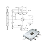 Serratura Sic.Triplice Sx Cilindro E63 32Y Atra