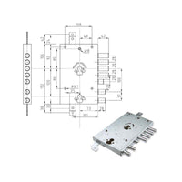 Serratura Sic.Triplice Sx Cilindro E73 Ne46-7 Atra