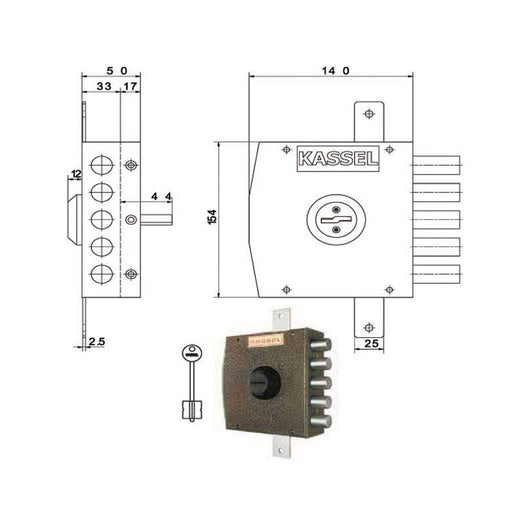 Serratura Sic.Triplice Sx Dm 1302 Kassel