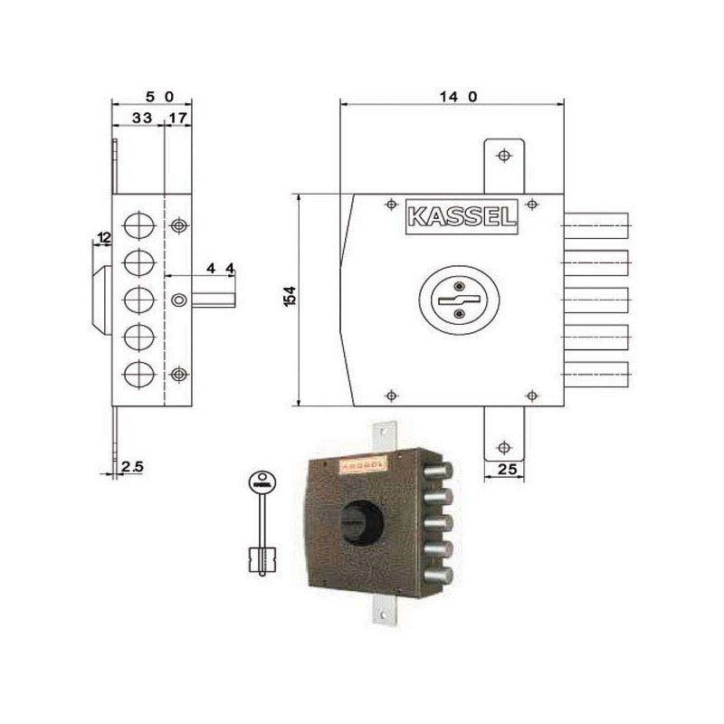 Serratura Sic.Triplice Sx Dm 1302 Kassel