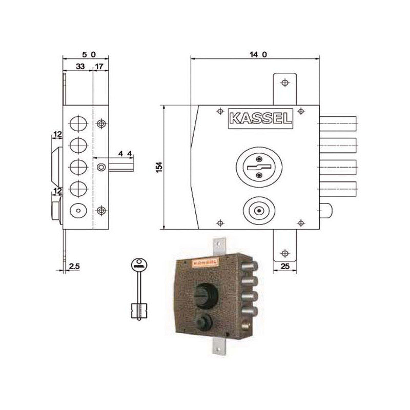 Serratura Sic.Triplice Sx Dm 1352 Kassel