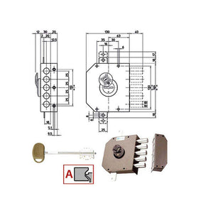 Serratura Sic.Triplice Sx Dm 20520 Mottura