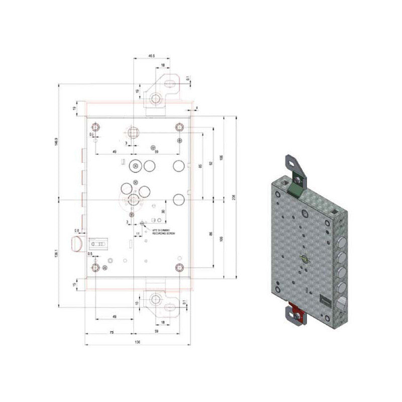 Serratura Sic.Triplice Sx Dm 8100Cer/73/28 Potent