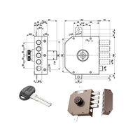 Serratura Sic.Triplice Sx Pompa Scr. 30631 Mottura