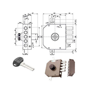 Serratura Sic.Triplice Sx Pompa Scr. 30631 Mottura
