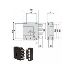 Serratura Sicurezza Semplice Sx 56152-60-2 Cisa