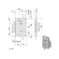 Serratura Sicurezza Triplice 57515-28-0 Cisa