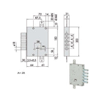 Serratura Sicurezza Triplice 57655-28-a Cisa