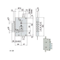 Serratura Sicurezza Triplice 57665-28-a Cisa