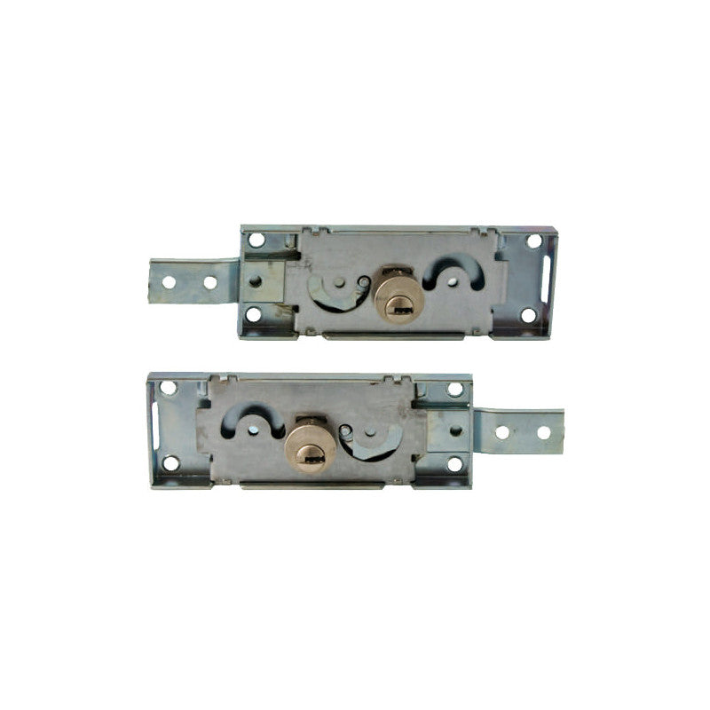 Serrature laterali per serrande – Coppia destra+sinistra con cilindri ottone Ø 25 – Prefer A711