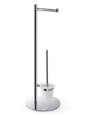 Carrello wc autoportante OMEGA cromato, tazza in vetro 25x73x25 cm