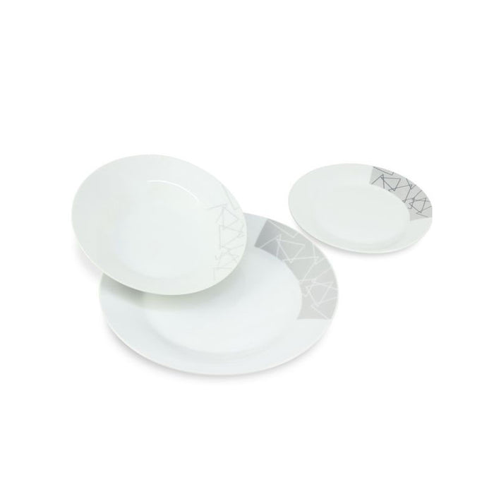 Servizio Piatti Porcellana Grey Pz 18 Xtra