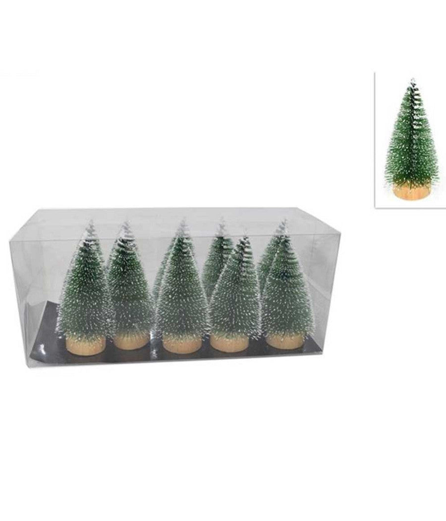 Set 10 Alberelli Innevati Mini Albero Natale 12cm Decorazioni Addobbi Natalizi         