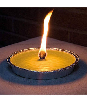 Set 10 Candele Alla Citronella Antizanzare In Vaso Alluminio Fiaccola 11cm         