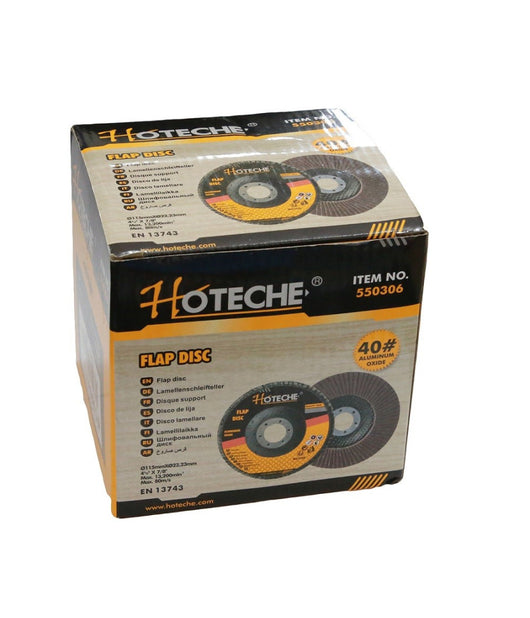 Set 10 Disco Abrasivo Lamellare Diametro 115x22.23mm Grana 40 Per Smerigliatrice         