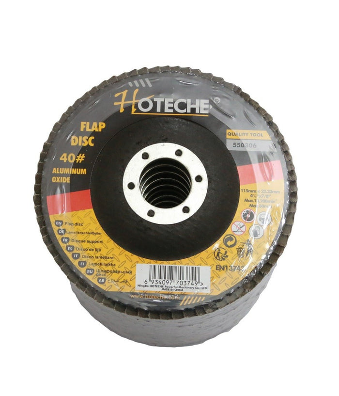 Set 10 Disco Abrasivo Lamellare Diametro 115x22.23mm Grana 40 Per Smerigliatrice         