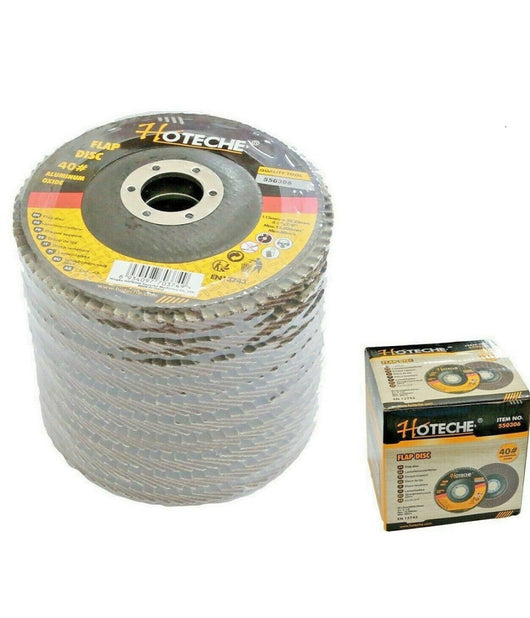 Set 10 Disco Abrasivo Lamellare Diametro 115x22.23mm Grana 40 Per Smerigliatrice         