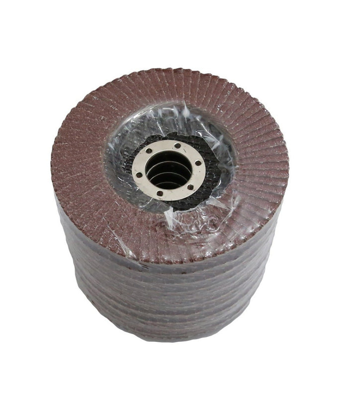 Set 10 Disco Abrasivo Lamellare Diametro 115x22.23mm Grana 40 Per Smerigliatrice         