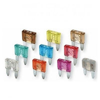 Trade Shop - Set 10 Fusibili Lamellari Clip Coccodrillo Auto Barca Camper Camion 6-24 Volt -