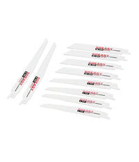 Set 10 Lame Per Legno E Metallo Per Sega Seghetto Elettrica Alternativo 6" 8"         