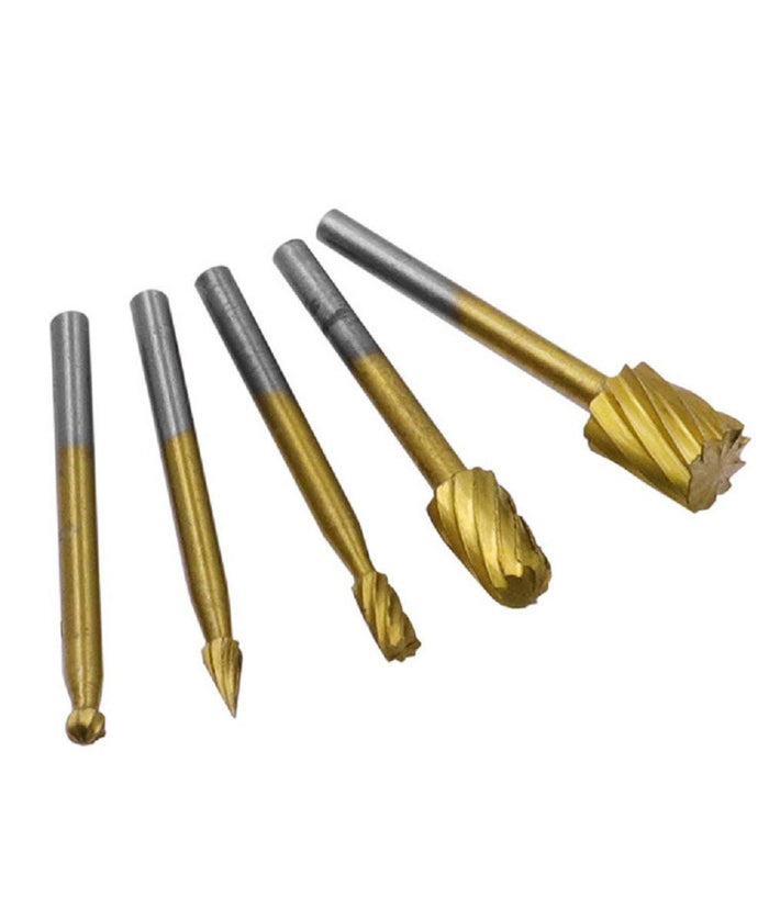 Set 10 Mini Frese Raspe In Acciaio Per Lavorazione Rifinitura Legno Codolo 3 Mm         