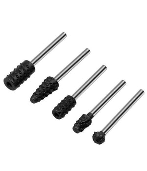 Set 10 Mini Frese Raspe In Acciaio Per Lavorazione Rifinitura Legno Codolo 3 Mm         