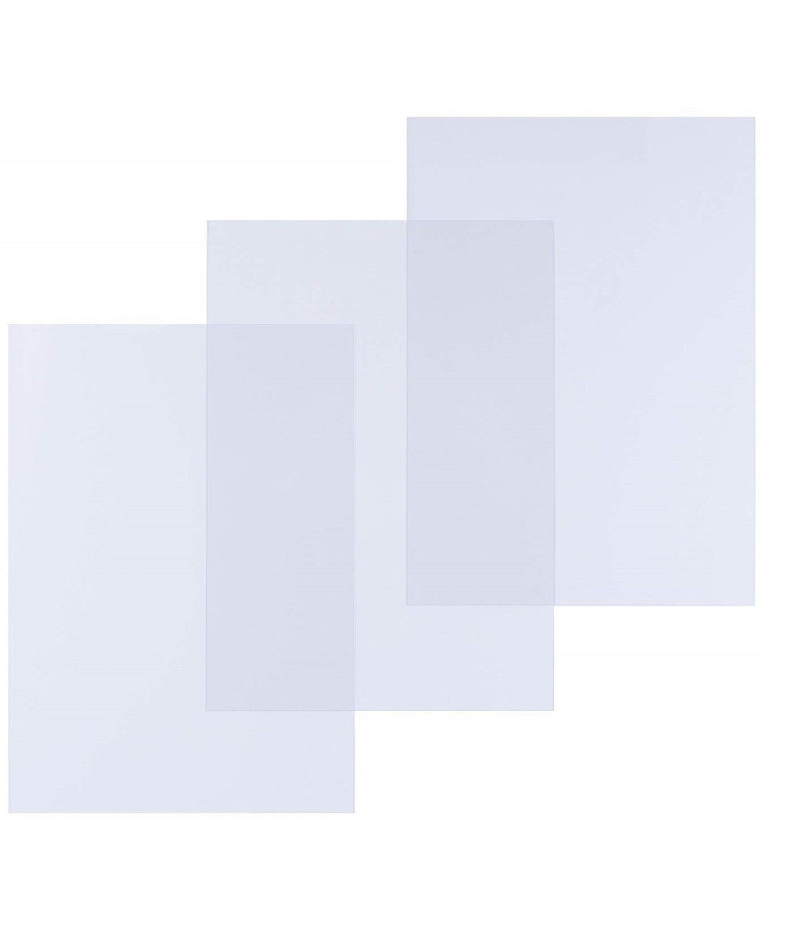 Set 10 Pezzi Fogli Foglio Copertine Colorate Trasparenti Rilegatura Pellicola A4         