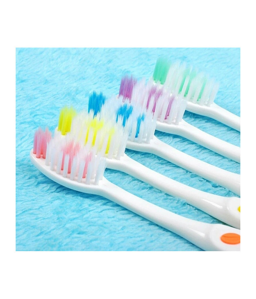 Set 10 Pezzi Spazzolini Spazzolino Da Denti Setole Morbide Proteggi Gengive         