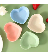 Set 10 Piatti Piatto Forma Di Cuore Riutilizzabili Multifunzione Plastica Cucina         
