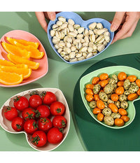 Set 10 Piatti Piatto Forma Di Cuore Riutilizzabili Multifunzione Plastica Cucina         