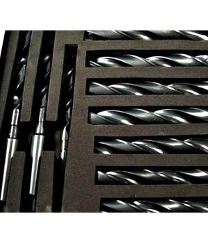 Set 10 Punte Elicoidale Da 14 A 23 Mm Frese Ferro Legno Per Trapano In Valigetta         