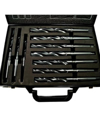 Set 10 Punte Elicoidale Da 14 A 23 Mm Frese Ferro Legno Per Trapano In Valigetta         