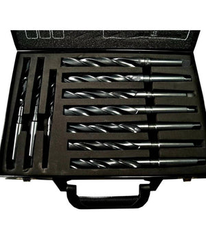 Set 10 Punte Elicoidale Da 14 A 23 Mm Frese Ferro Legno Per Trapano In Valigetta         