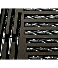 Set 10 Punte Elicoidale Da 14 A 23 Mm Frese Ferro Legno Per Trapano In Valigetta         