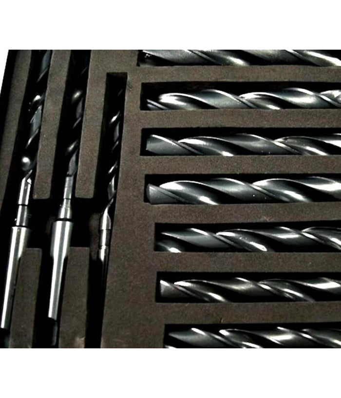 Set 10 Punte Elicoidale Da 14 A 23 Mm Frese Ferro Legno Per Trapano In Valigetta         