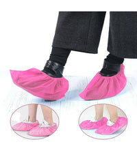 Set 10 Pz Copriscarpe Monouso Calzari Copri Scarpa Usa E Getta Dpi 40x15cm Rosa         