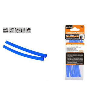 Set 10 Pz Guaine Termorestringenti Termoretrattili Blu 3 X 120 Mm Per Cavi 57077         