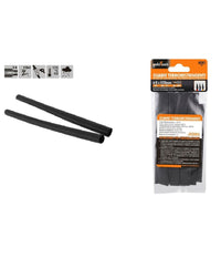 Set 10 Pz Guaine Termorestringenti Tubi Termoretrattili Neri 8x120 Mm Cavi 57064         