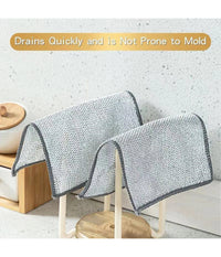 Set 10 Pz Panni In Filo Metallico Antigraffio Per Pulire Piatti Lavelli Multiuso         